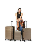 CALVIN KLEIN RIDGE-LINE HARD PEARLIZED TAUPE MEDIUM
